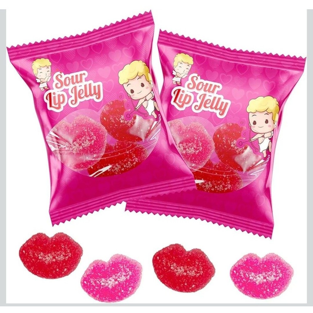 Sour Lip Gummy Candy, Novelty Gummies, Strawberry, Pucker Up JUICY, EASTER